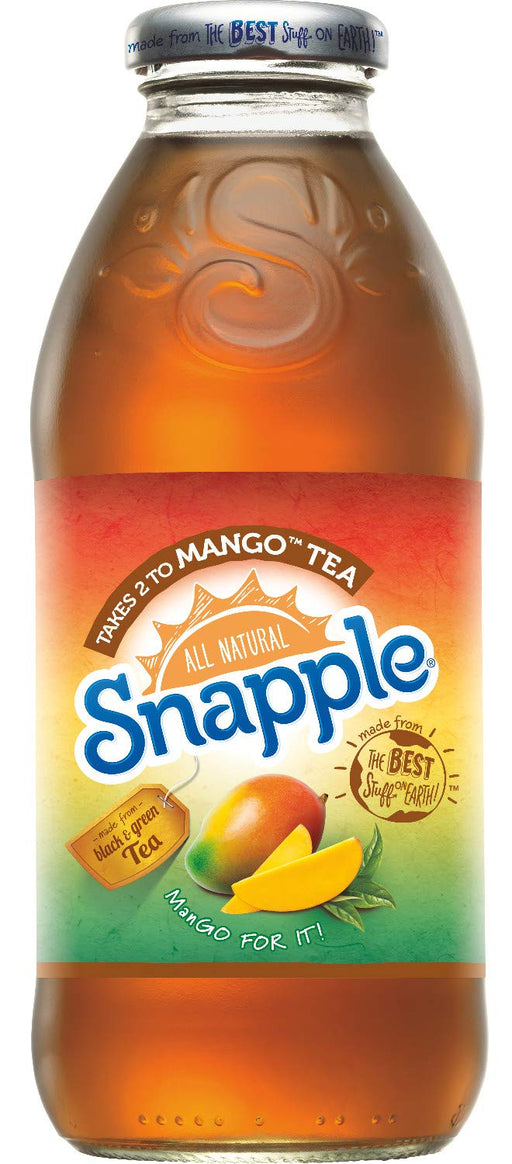 Snapple - Takes 2 to Mango Tea - 16 fl oz (24 Plastic Bottles) Takes 2 to Mango Tea 16 Fl Oz (Pack of 24)