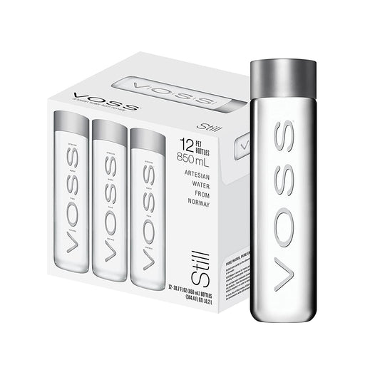 VOSS Still Water – Premium Naturally Pure Water - PET Plastic Water Bottles for On-the-Go Hydration – 850ml (Pack of 12)