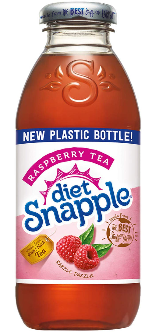 Diet Snapple - Diet Raspberry Tea - 16 oz (9 Plastic Bottles)
