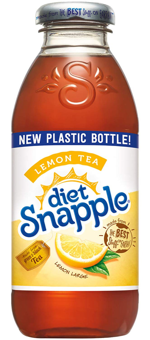 Diet Snapple Lemon Tea, 16 fl oz (12 Plastic Bottles)