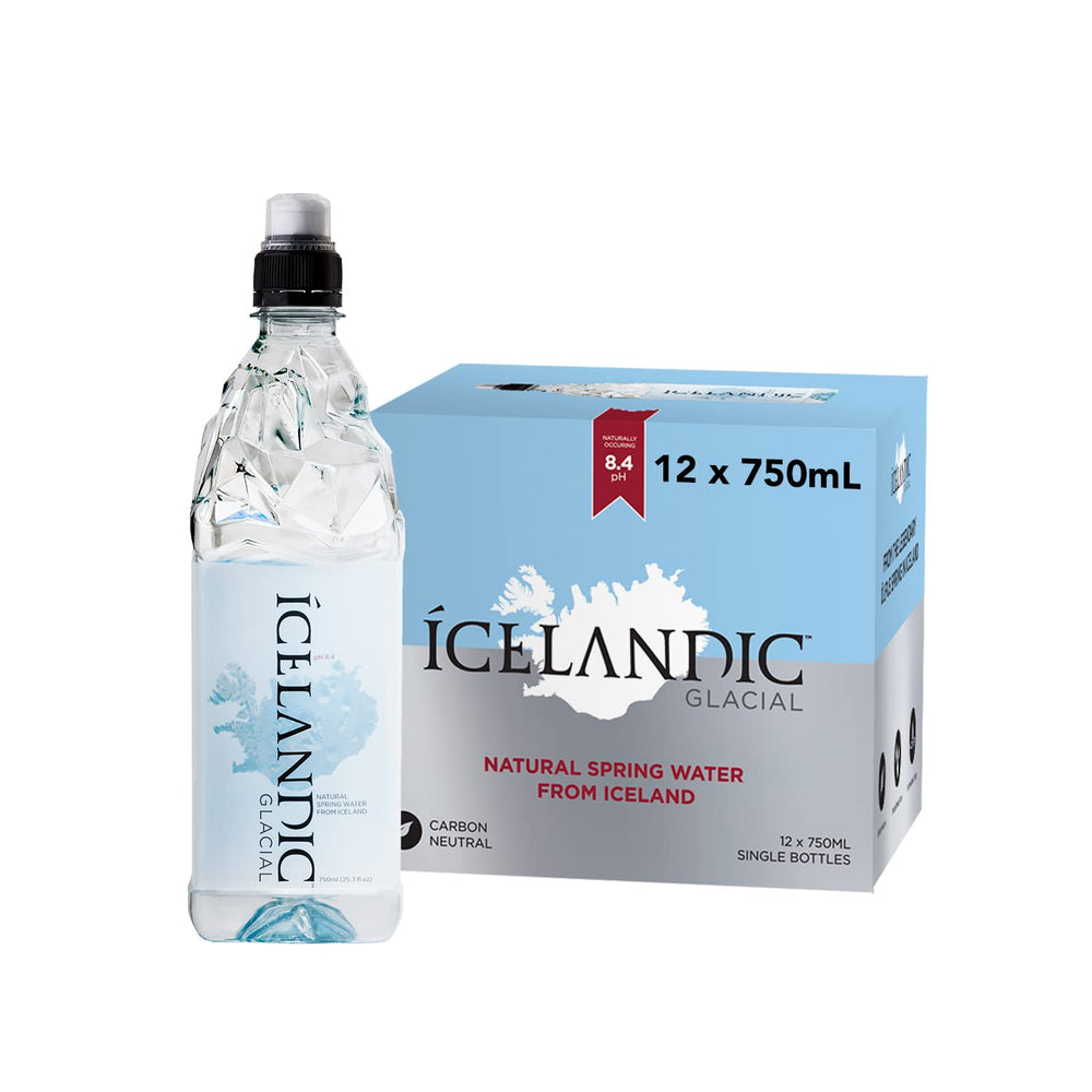Icelandic Glacial Natural Spring Alkaline Water, 25.3 Fl Oz (Pack of 12) 25.4 Fl Oz (Pack of 12)