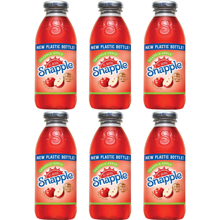 Snapple Apple, Made From The Best Stuff On Earth, All Natural, 16oz Bottle (Pack of 6, Total of 96 Fl Oz)