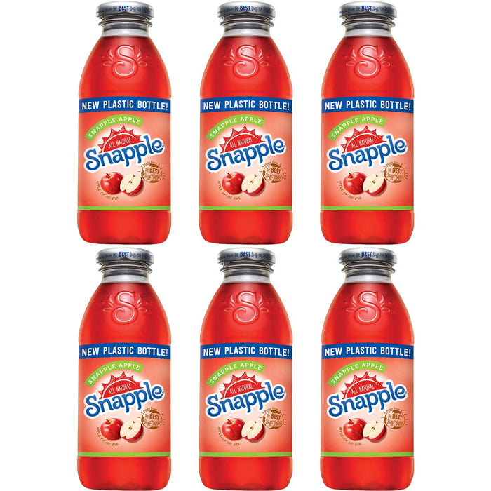 Snapple Apple, Made From The Best Stuff On Earth, All Natural, 16oz Bottle (Pack of 6, Total of 96 Fl Oz)