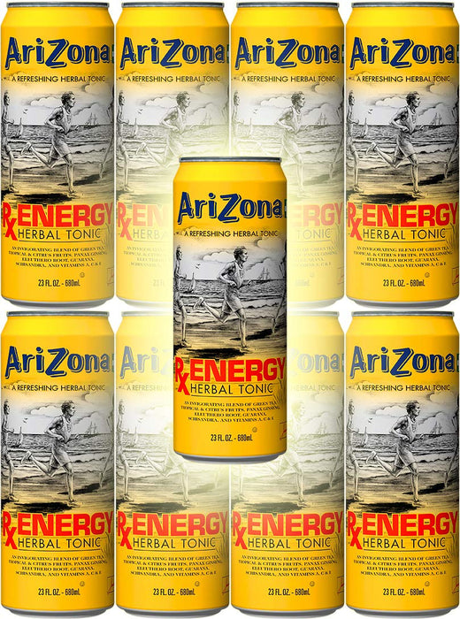 Arizona Tea RX Energy Herbal Tonic, 23 Ounce Cans (Pack of 8, Total of 184 Oz)