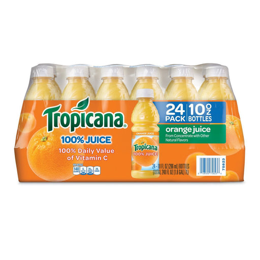Tropicana 100 % Orange Juice (Pack of 24) 10 Fl Oz, 240 Fluid Ounce