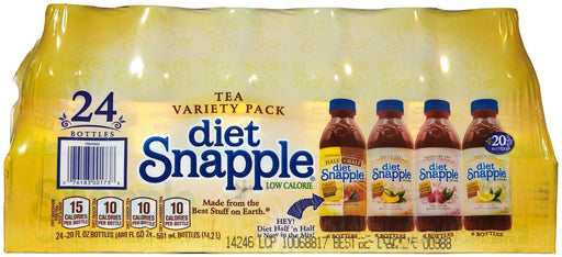 Snapple Diet Iced Tea, Variety Pack, 20 Oz, 24 ct