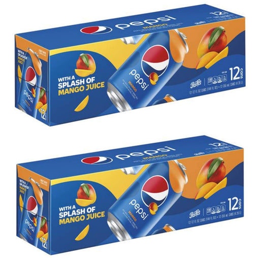 Pepsi soda mango flavor 12 oz , 24 cans total 288 fl oz