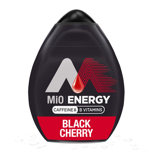 MiO Energy Black Cherry Naturally Flavored Liquid Water Enhancer 12 Count 1.62 fl oz 1.62 Fl Oz (Pack of 12)