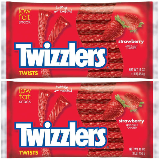 Twizzlers Strawberry Twist, 16-Ounce Bags (Pack of 2) Strawberry 1 Pound (Pack of 2)