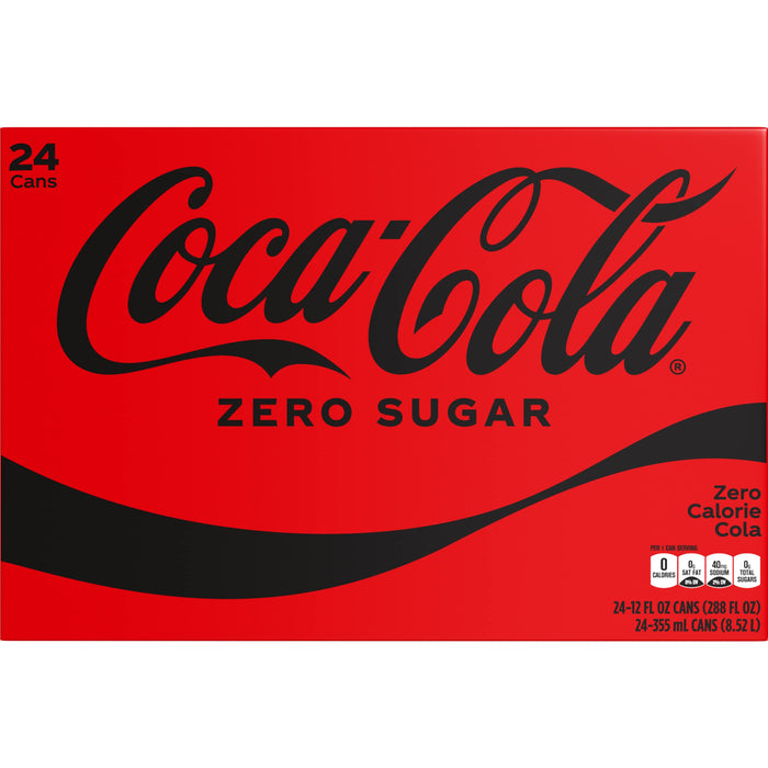 Coke Zero Sugar Cola Soda, 12 oz, 24 Pack (Package May Vary) 12 Fl Oz (Pack of 24)