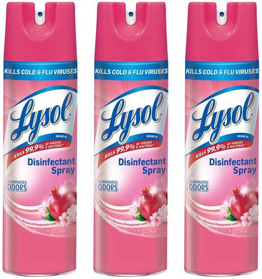 Lysol Disinfectant Spray, Cherry Blossom & Pomegranate Scent, 19 Ounce