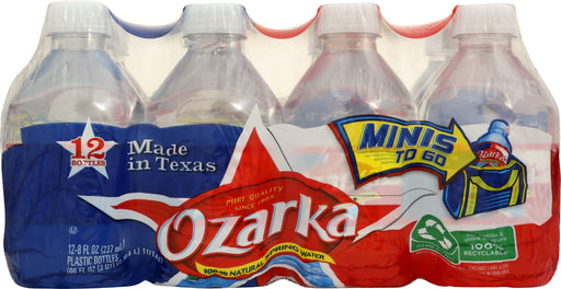 Ozarka Water, Water Spring Half Pint, 8 Fl Oz, 12 Pack