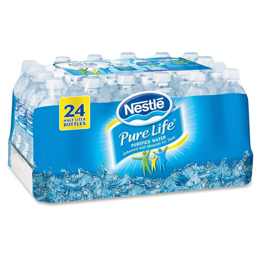 NestlA©A® Pure LifeA® Bottled Purified Water, 16.9 oz. Bottles, 24/Case