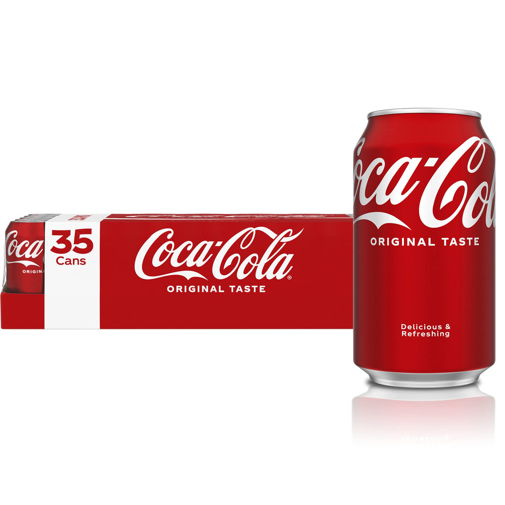 Coca-Cola Soda Soft Drink, 12 fl oz, 35 Pack Original 12 Fl Oz (Pack of 35)