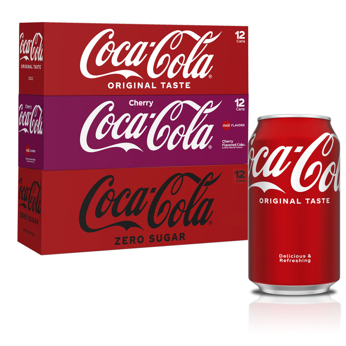 Coca-Cola Soft Drink Variety Pack, 12 Fluid Ounce, 36 Pack Coca-Cola Soda Variety Pack