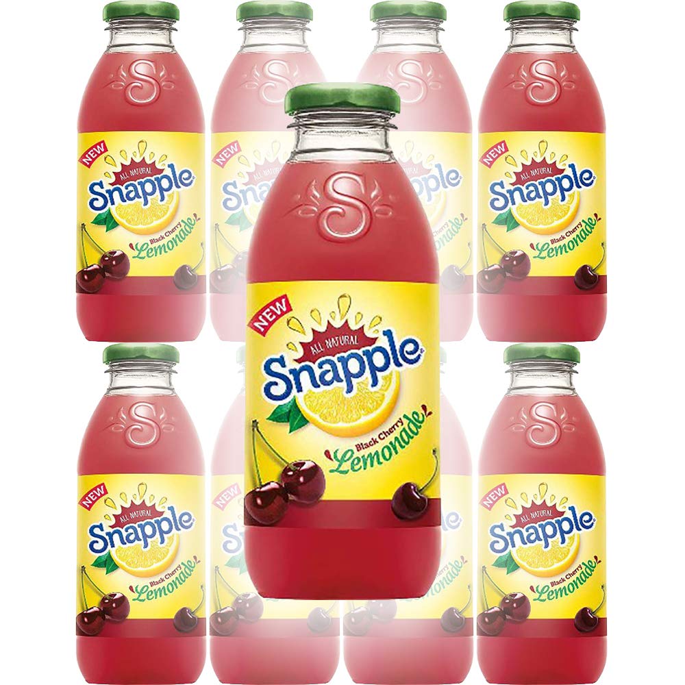 Snapple Black Cherry Lemonade, All Natural, 16 Fl Oz (Pack of 8, Total of 128 Fl Oz)