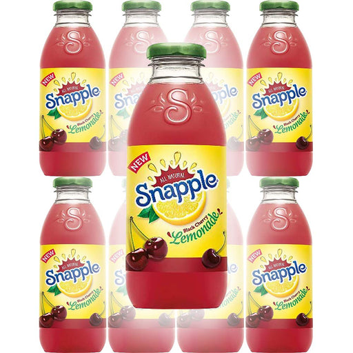Snapple Black Cherry Lemonade, All Natural, 16 Fl Oz (Pack of 8, Total of 128 Fl Oz)