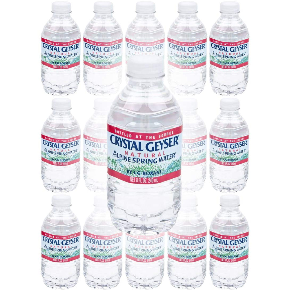 Crystal Geyser Water, Purified Water, 8 Fl Oz (Pack of 15, Total of 120 Fl Oz) 8 Fl Oz (Pack of 15)