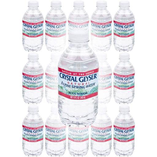 Crystal Geyser Water, Purified Water, 8 Fl Oz (Pack of 15, Total of 120 Fl Oz) 8 Fl Oz (Pack of 15)