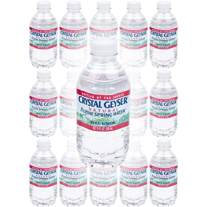 Crystal Geyser Water, Purified Water, 8 Fl Oz (Pack of 15, Total of 120 Fl Oz) 8 Fl Oz (Pack of 15)