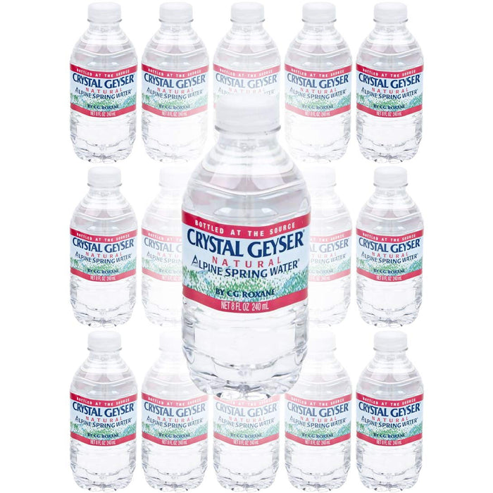 Crystal Geyser Water, Purified Water, 8 Fl Oz (Pack of 15, Total of 120 Fl Oz) 8 Fl Oz (Pack of 15)