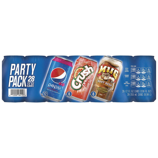 Pepsi Soda 3 Flavor Party Pack (12 oz /28 pk)