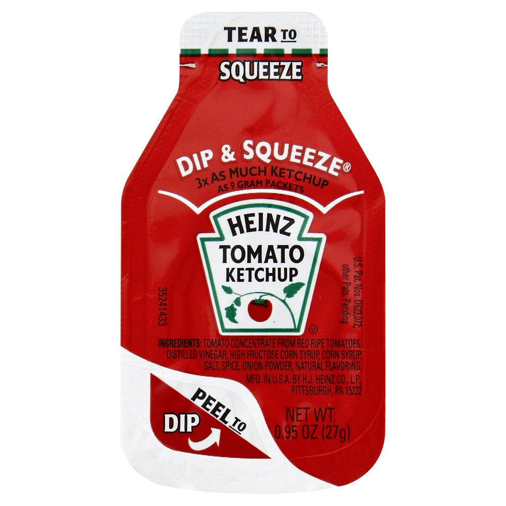 Heinz Ketchup Dip & Squeeze Single Serve Packets (0.95 oz Packets, Pack of 500)