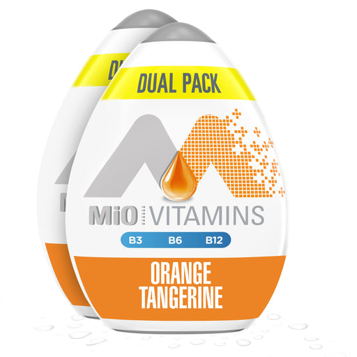 MiO Vitamins Orange Tangerine Naturally Flavored Liquid Water Enhancer 12 Count 1.62 fl oz Dual Vitamins Orange Tangerine