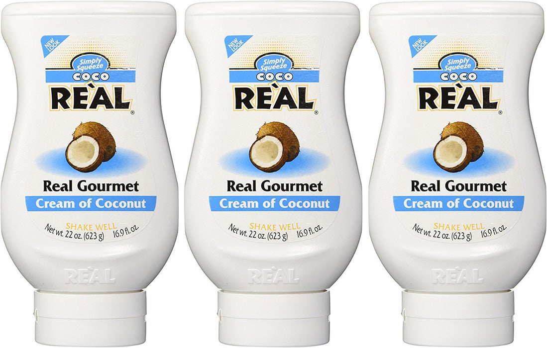 Coco ReA l, Cream of Coconut, 16.9 FL OZ Squeezable Bottle (Pack of 3)