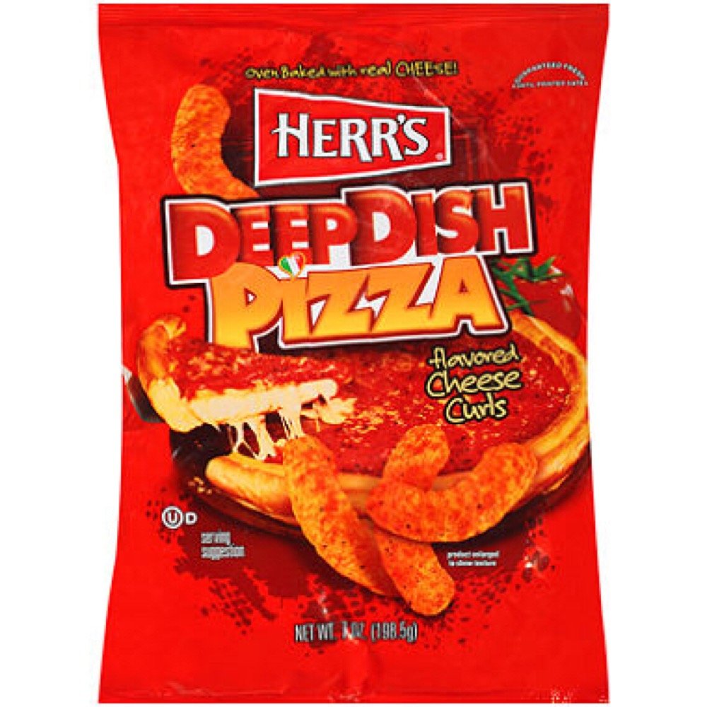 Herr's Deep Dish Pizza Cheese Curls 1 Oz. (Pack of 42)