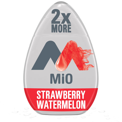 MiO Strawberry Watermelon Naturally Flavored Liquid Water Enhancer with 2X More, 3.24 fl oz Bottle Sugar-Free 3.24 Fl Oz (Pack of 1)