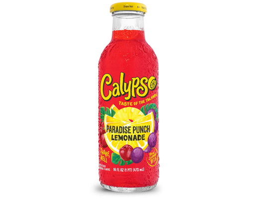 Calypso Lemonades | Made with Real Fruit and Natural Flavors | Paradise Punch Lemonade, 16 Fl Oz (Pack of 12)