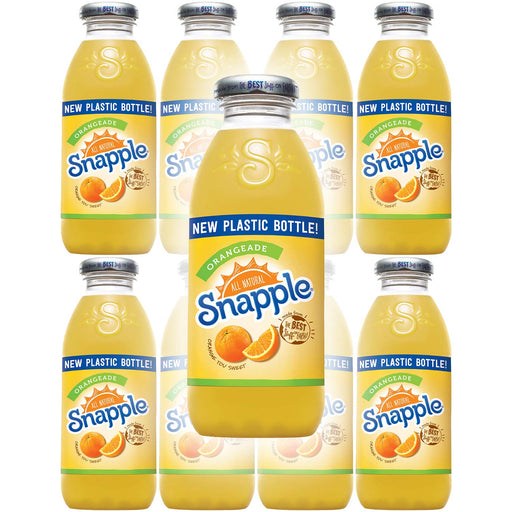 Snapple Orangeade, All Natural, 16 Fl Oz (Pack of 8, Total of 128 Fl Oz)