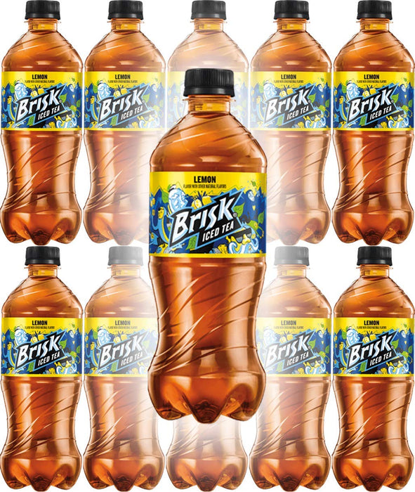 Brisk Lemon 20 oz Soda Bottles (Pack of 24)