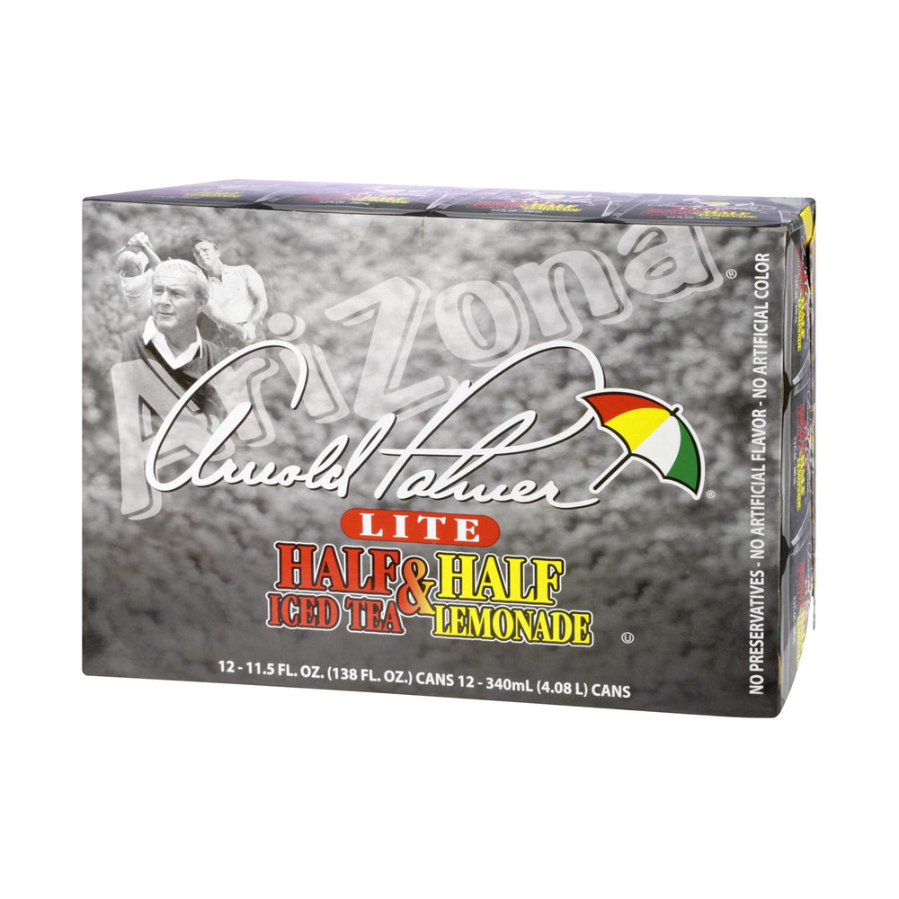 Arizona Arnold Palmer Lite Half & Half Iced Tea/lemonade, 11.5 Oz, 12ct (Pack of 4)