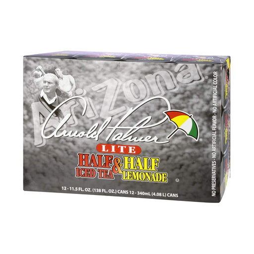 Arizona Arnold Palmer Lite Half & Half Iced Tea/lemonade, 11.5 Oz, 12ct (Pack of 4)