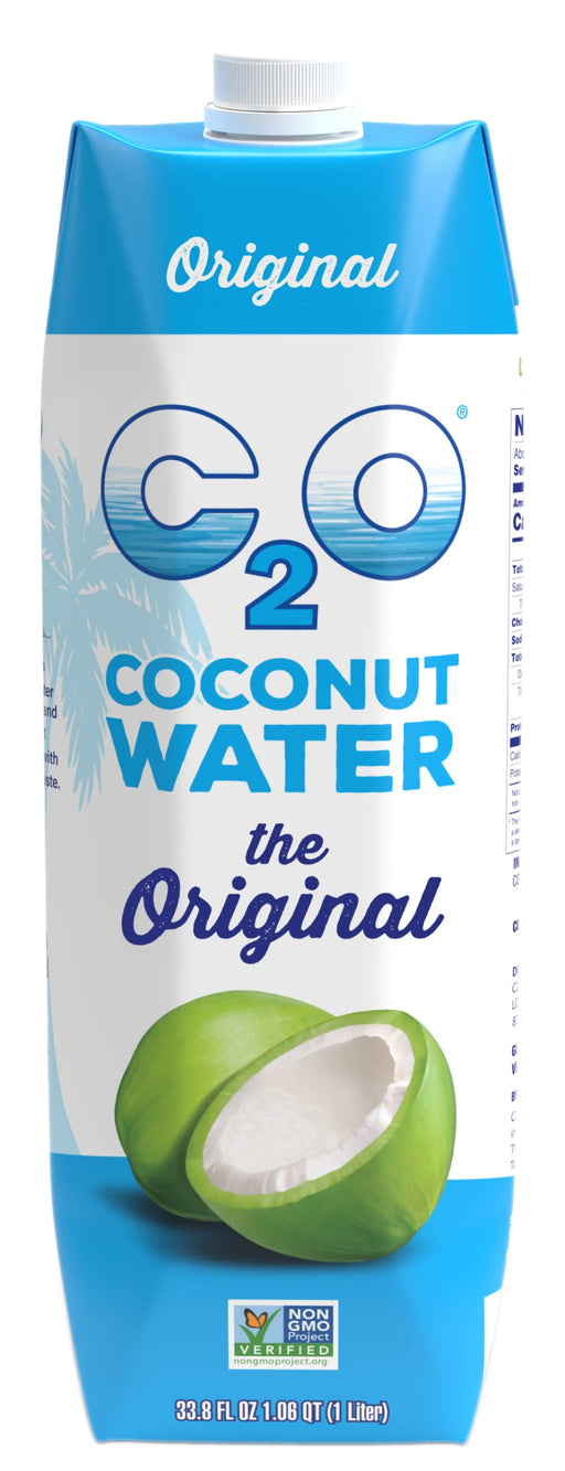 C2O The Original Coconut Water with Nutrients & Electrolytes, Rejuvenating Plant-Based Hydration, the Original, 33.8oz cans (6-Pack) Pure 33.8 Fl Oz (Pack of 6)