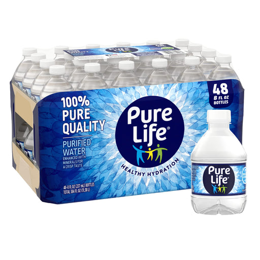 194627 Pure Life Purified Bottled Water - 8 fl oz - Bottle - 24/Carton 8 Ounce (Pack of 48)