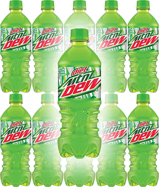 Diet Mountain Dew, 20oz Bottle (Pack of 8, Total of 160 Fl Oz)