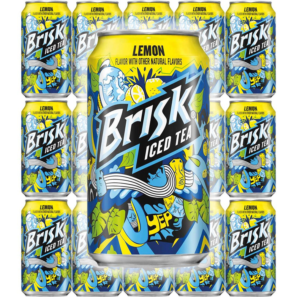 Brisk Iced Tea, Lemon, 12oz Cans (Pack of 15, Total of 180 Fl Oz)
