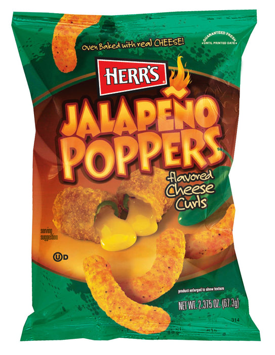 Herr's Jalapeno Cheese Curls, 2.375 Ounce (Pack of 20)