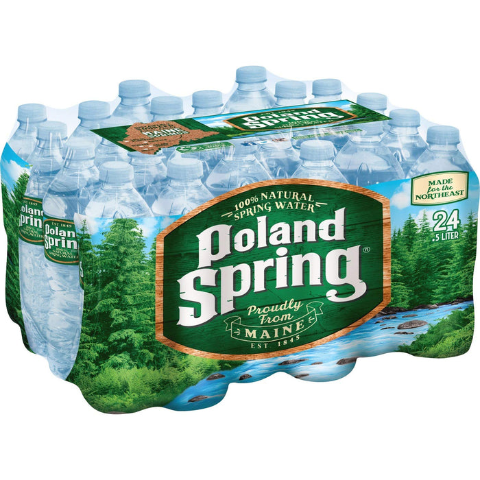 POLAND SPRING 100% Natural Spring Water, 16.9 Oz (Pack of 48)