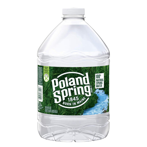 Poland Spring 100% Natural Spring Water, 101.4 Fl Oz,Pack of 6