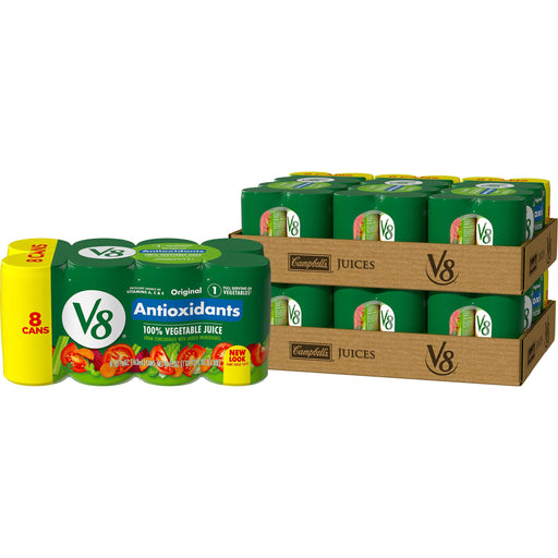 V8 Essential Antioxidants 100% Vegetable Juice, 5oz. Can, 8 Count (Pack Of 6) 8 Fl Oz (Pack of 24)