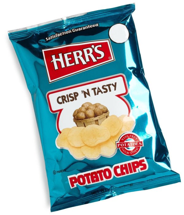 Herr's Potato Chips, Crisp 'n Tasty, 1-Ounce Bags (Pack of 42) Crisp & Tasty 1 Ounce (Pack of 42)