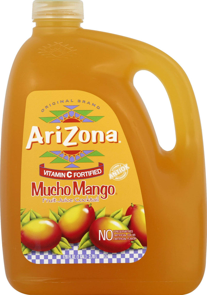AriZona Mucho Mango Fruit Juice Cocktail 128 Oz (Pack of 4)