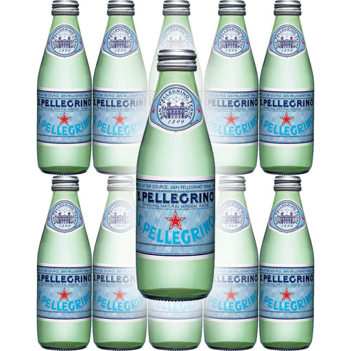 San Pellegrino Sparkling Natural Mineral Water, 8.45oz Glass Bottle (Pack of 10) 8.45 Fl Oz (Pack of 10)