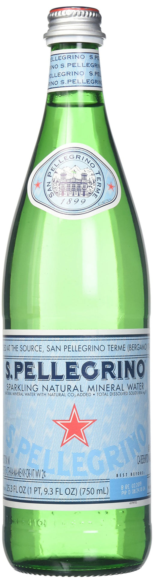San Pellegrino Sparkling Natural Mineral Water, 25.3 Fluid Ounce (Pack of 12)