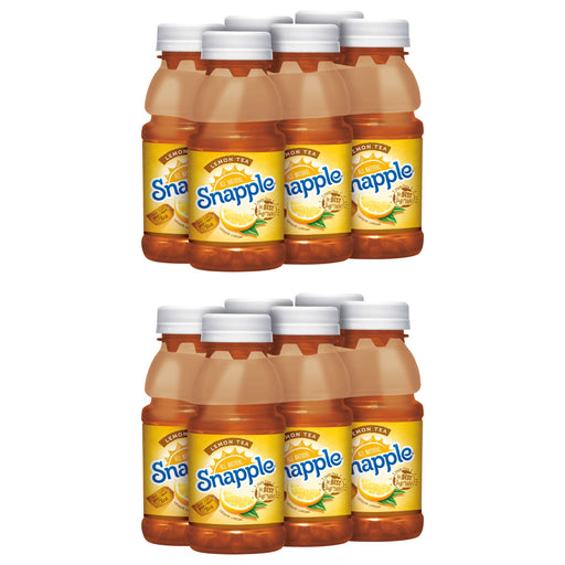 Snapple Lemon Tea, All Natural, Made From Green & Black Tea, 8oz Bottle (Pack of 12, Total of 96 Fl Oz)