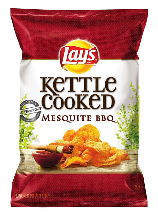 Lay's Kettle Cooked Potato Chips, Mesquite BBQ, 8.5 Ounce